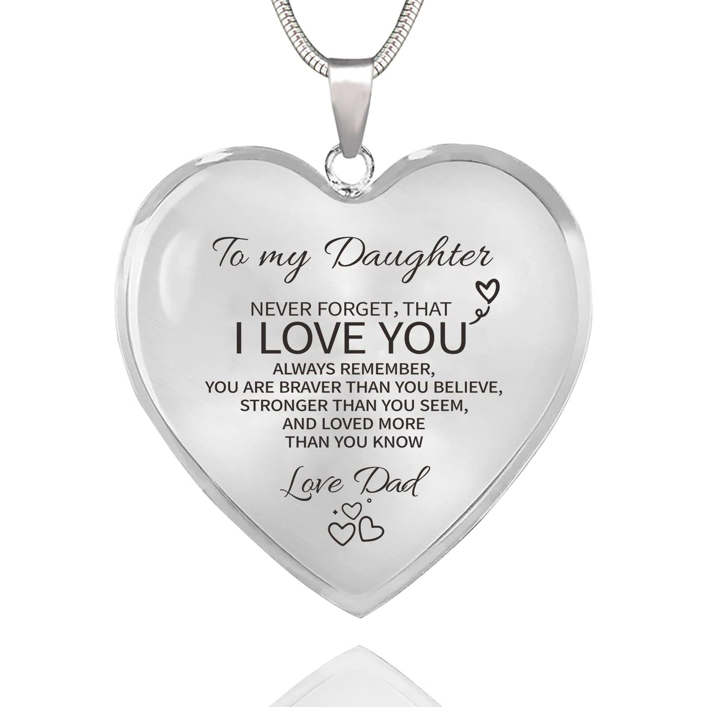 TAGOMEI Heart Necklace Gifts for Women Teens Daughter Gifts from Mom Dad To Daughter Necklace Mother Daughter Necklace Inspirational Graduation Birthday Gifts for Women Teens Daughter Granddaughter