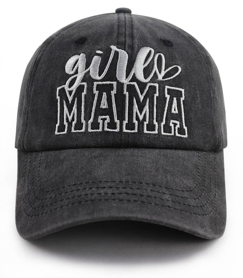 Girl Mama Gifts for Mom Funny Girl Mama EST 2024 Hat Adjustable Cotton Embroidered Best Mom Ever Baseball Cap Mothers Day Birthday Gifts for New Moms Pregnant Mother Mommy Wife Black
