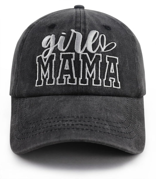 Girl Mama Gifts for Mom Funny Girl Mama EST 2024 Hat Adjustable Cotton Embroidered Best Mom Ever Baseball Cap Mothers Day Birthday Gifts for New Moms Pregnant Mother Mommy Wife Black